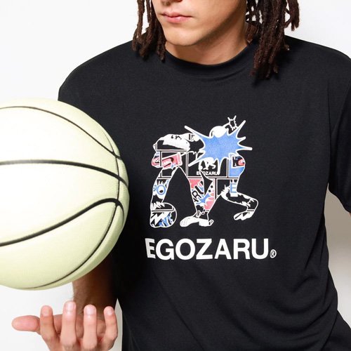 EGOZARU(エゴザル) Amecomi Logo Tee(アメコミロゴTシャツ)