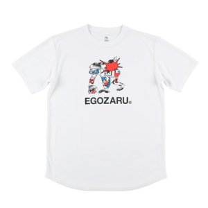 EGOZARU(エゴザル) Amecomi Logo Tee(アメコミロゴTシャツ)　白