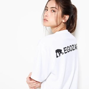 EGOZARU(エゴザル) Solid Back Print Tee(ソリッドバックプリントTシャツ)　白