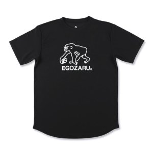 EGOZARU(エゴザル) Drawing EGOZARU Logo Tee(ドローイングエゴザルロゴTシャツ)　黒/白
