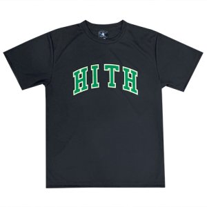 HITH(フープインザフッド/ヒス) Classic Logo Dry Tee(クラシックロゴドライTシャツ)　黒/ボストングリーン