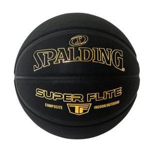 SPALDING(スポルディング)  Super Flight Composite Ball(スーパーフライト合成皮革ボール)　ブラック/ゴールド/7号　