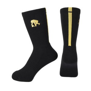 EGOZARU(エゴザル) Line Socks(ラインソックス/靴下) 　黒/ゴールド