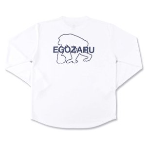 EGOZARU(エゴザル) Back Line Logo Long Tee(バックラインロゴロングＴシャツ/ロンT)　白