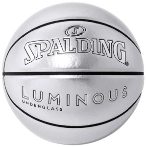 【フリースタイル用7号エナメルボール】SPALDING(スポルディング) Luminous Underglass Ball(ルミナスアンダーグラスボール)　シルバー