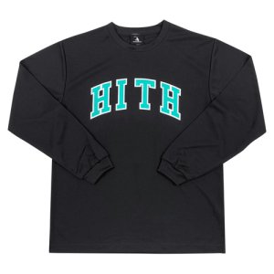 HITH(フープインザフッド/ヒス) Classic Logo Dry Longsleeve Tee(クラシックロゴロングスリーブTシャツ/ロンT)　ブラック/ティファニー