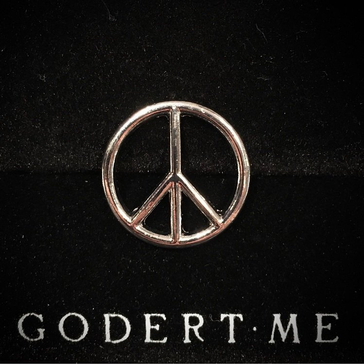 GODERT・ME ピンバッヂ Peace-silver - antiquecufflinkslimited