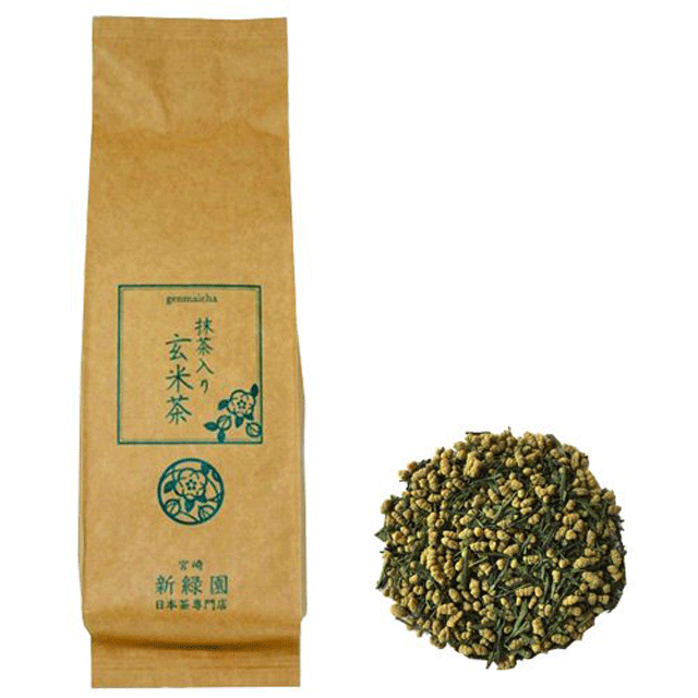 抹茶入り玄米茶 300g【MG9】：新緑園のお茶