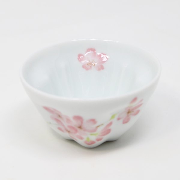 【春限定】 桜の湯呑みセット（桜湯呑み,受け皿,春待ち茶10g）：新緑園のお茶