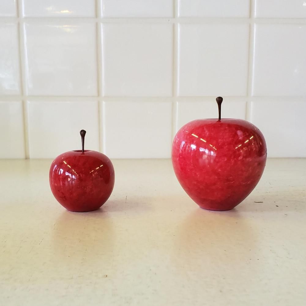 楽天市場】ストーン オブジェ Marble Apple ブラウン Large