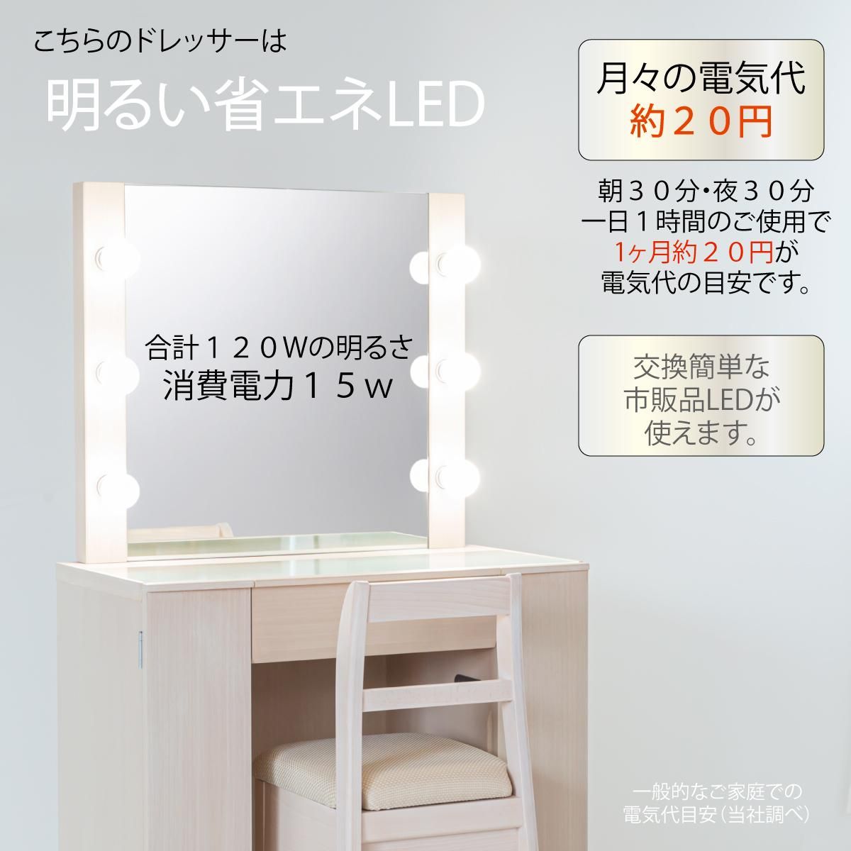美品　女優ミラー鏡ドレッサーLEDライト付き クリスタル　francfranc風 楽天市場】女優ミラー LEDライト付き クリスタル 52*46cm