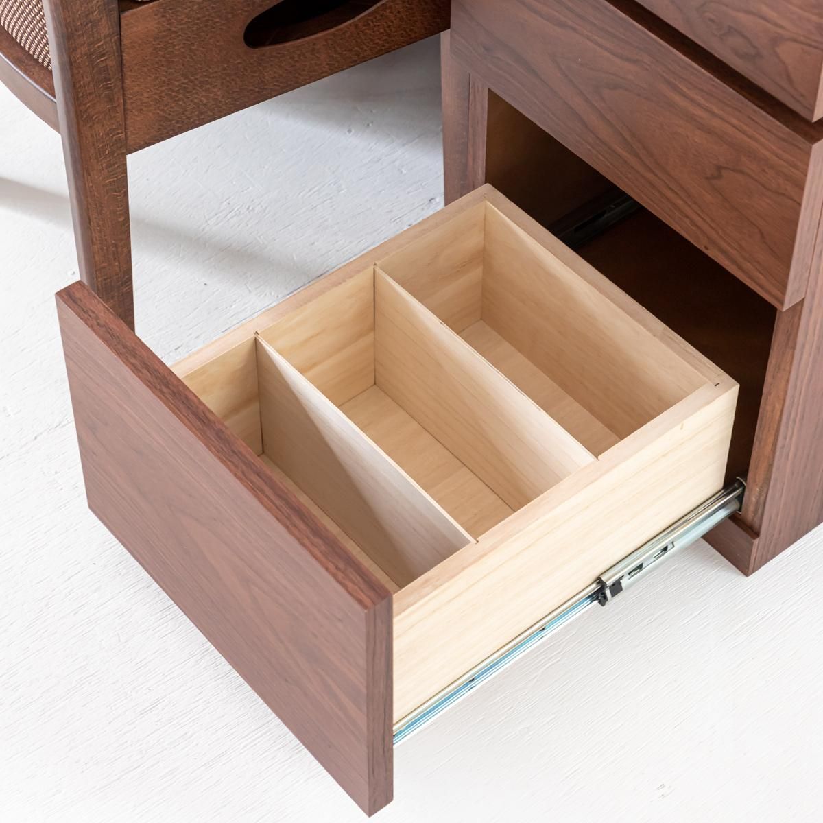 【幅85㎝】ドレッサー テーブル 一面鏡 収納付き おしゃれ 【ブラウン】 ドレッサー テーブル ウォールナット 天然木 完成品 収納