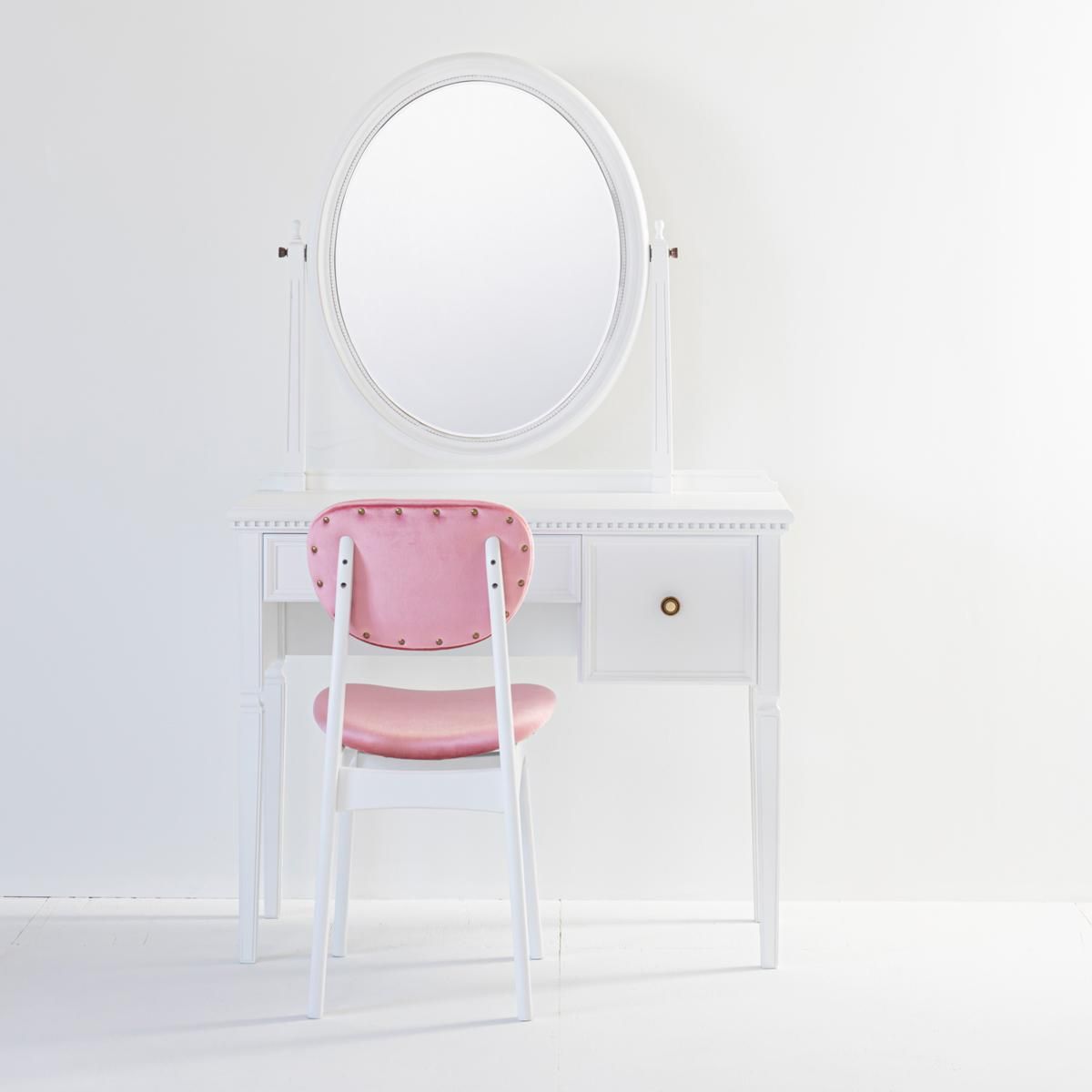 ドレッサー ホワイト クラシック 椅子付き