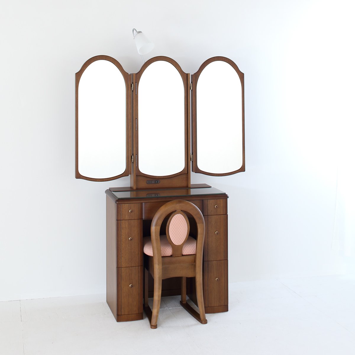 日本製 座鏡台  3面鏡台 木製 アンティーク木目が美しい年代物の姿見です