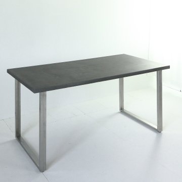 モールテックスダイニングテーブル150×80ダークグレー：ステンレス脚【設置配送無料】