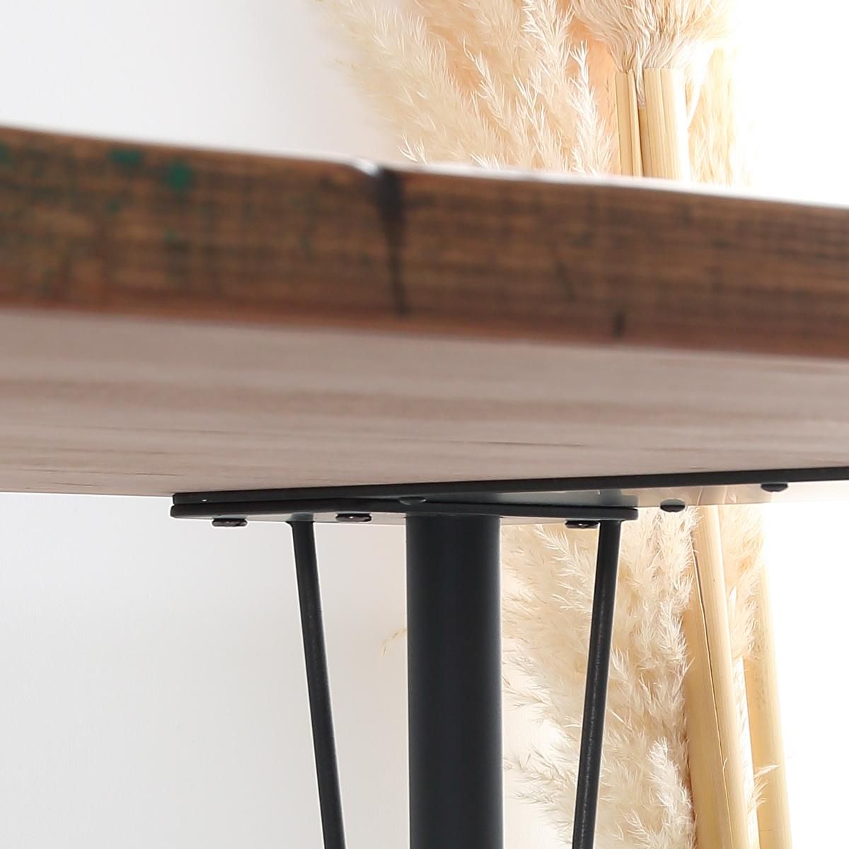 職人家具 古材 中古足場板パッチワークダイニングテーブル150 斜め脚