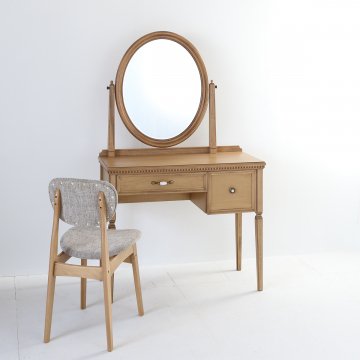 ロワール（オールドナチュラル）一面鏡クラシックドレッサー椅子付き