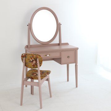 ロワール（ココ）一面鏡クラシックドレッサー椅子付き