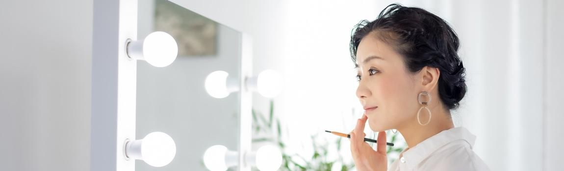 星奈 ドレッサー本体 99546 三面鏡ドレッサー WH LEDライト付き 不二貿易 外寸法600