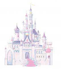 プリンセス お城 ウォールステッカー Disney Princess Glitter Castle