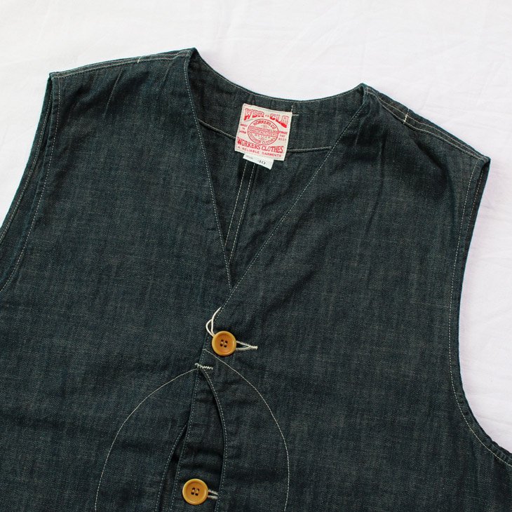 WORKERS K&T H ワーカーズ Cruiser Vest クルーザーベスト Denim