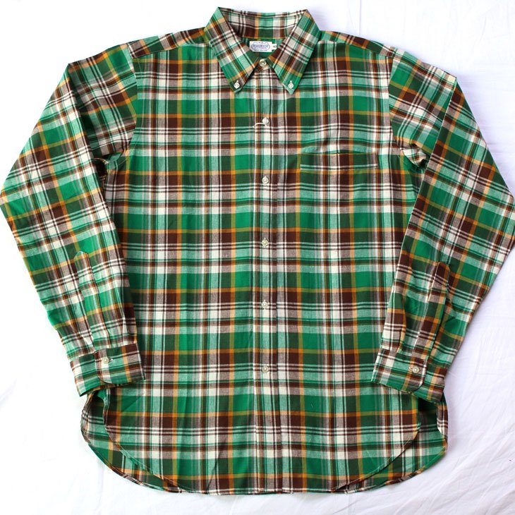 WAREHOUSE ウエアハウス Lot3099 L/S Madras B.D. SHIRTS WITH POCKET