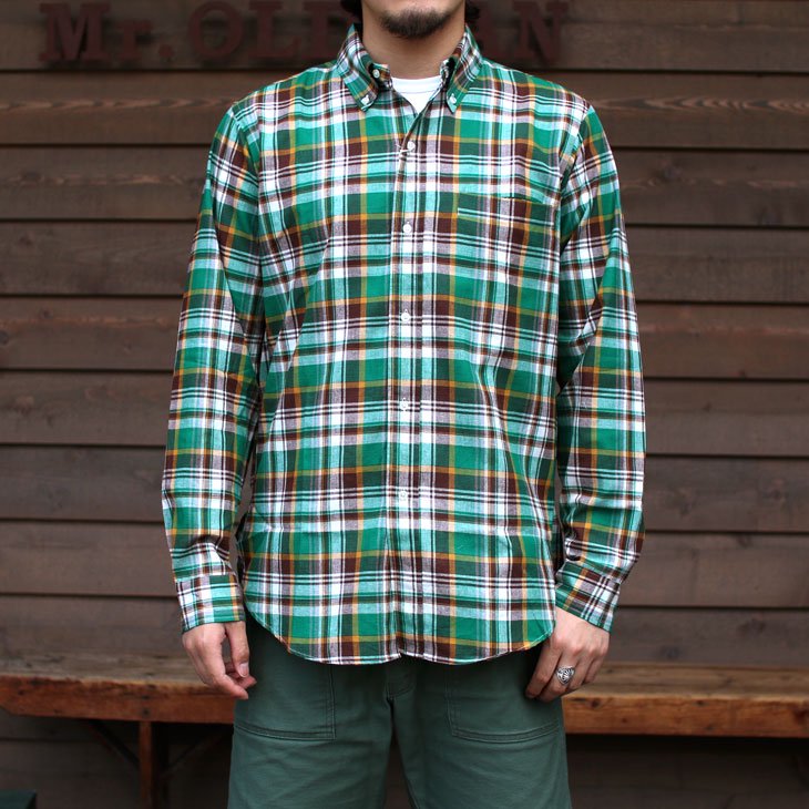 WAREHOUSE ウエアハウス Lot3099 L/S Madras B.D. SHIRTS WITH POCKET