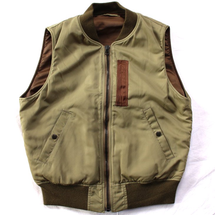 UNCROWD BLUCO アンクラウド UC-113-016 MA-1 VEST MA-1ベスト カーキ