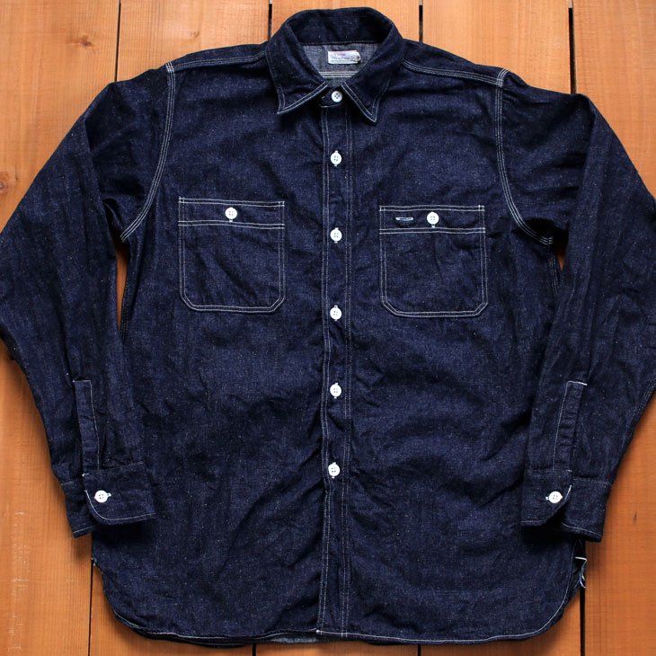 WAREHOUSE ウエアハウス Lot3076 TRIPLE STITCH WORK SHIRTS トリプルステッチワークシャツ デニムシャツ  ワンウォッシュ