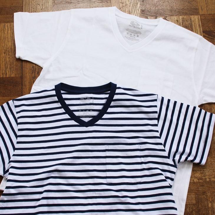 FRUIT OF THE LOOM フルーツオブザルーム 2-Pack Pocket V Neck Tee 2 