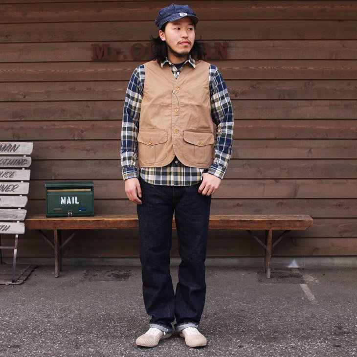 WORKERS K&T H ワーカーズ Hunting Vest, 7 Oz, Highcount Twill