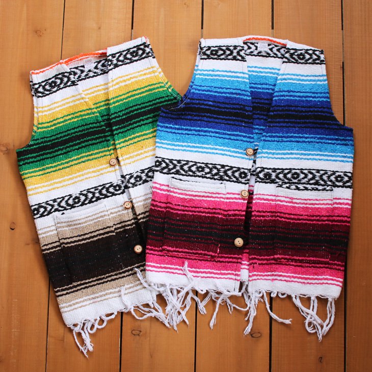 OUTLAW BIKER'S アウトローバイカーズ 別注 MEXICAN BLANKET VEST