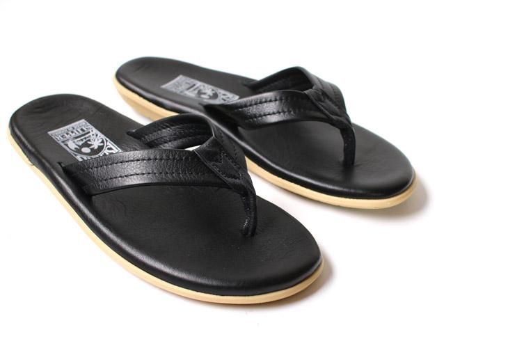 ISLAND SLIPPER アイランドスリッパ PT202 BLACK LEATHER SANDAL