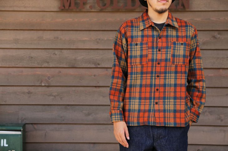 ブルコ BLUCO WORK GARMENT OL-048-017 ヘビーネルシャツ HEAVY NEL