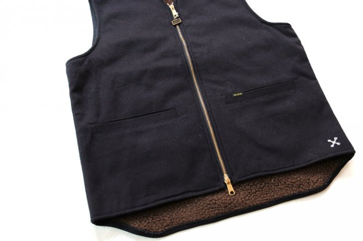 ブルコ BLUCO WORK GARMENT ワーク ベスト ワークベスト OL-060-017 ボアブイベスト BOA V VEST ブラック