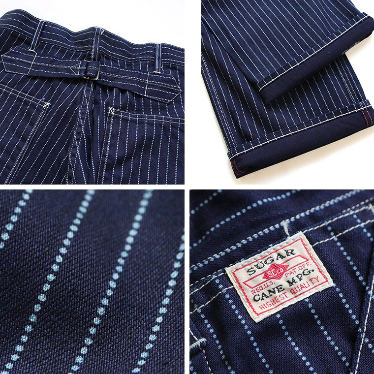 シュガーケーン SUGAR CANE SC40786A WABASH STRIPE WORK PANTS ウォバッシュストライプワークパンツ