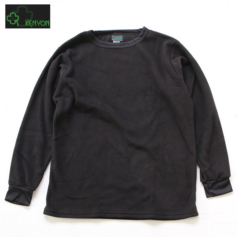 ケニヨン KENYON ポーラテックフリース クルーネックT POLAR FLEECE T ブラック