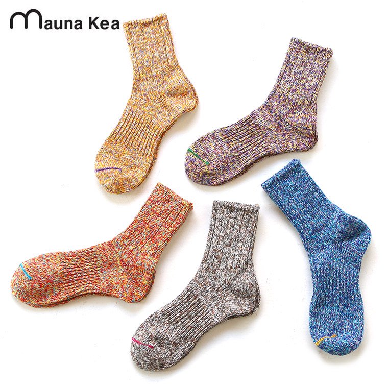 マウナケアソックス Mauna Kea Socks ６色ツイスター杢ソックス