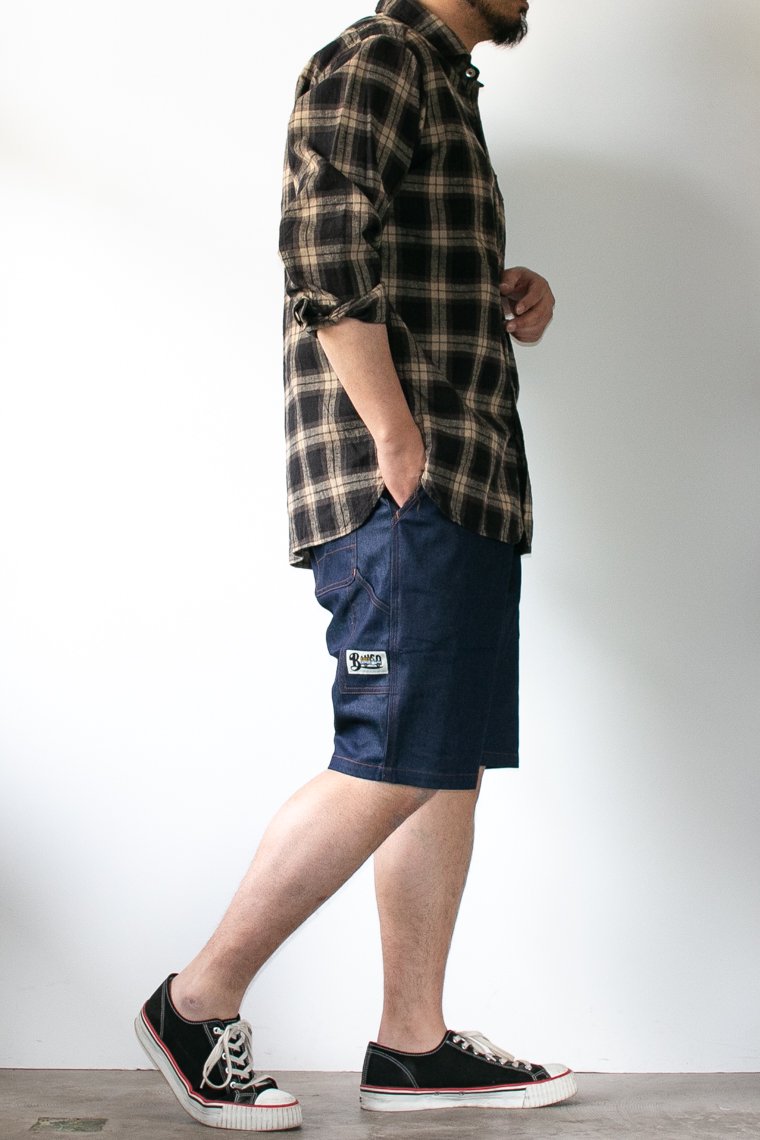 ブルコ BLUCO WORK GARMENT OL-005D-019 EASY PAINTER SHORTS イージーぺインターショーツ インディゴ