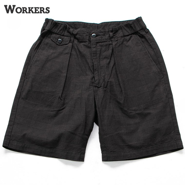 ワーカーズ WORKERS タックショーツ 7.3オンス グレンチェック Glen Check