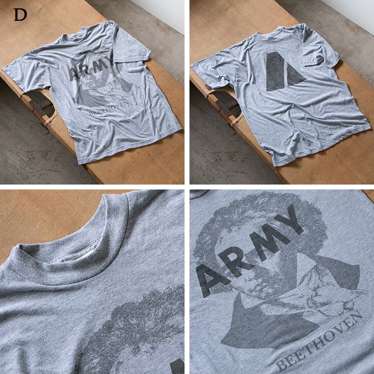 ヴィンテージアーミーT Vintage Army Tee ベートーベン ベートーヴェンオーバープリント “Beethoven” Over Print  Remake Tee