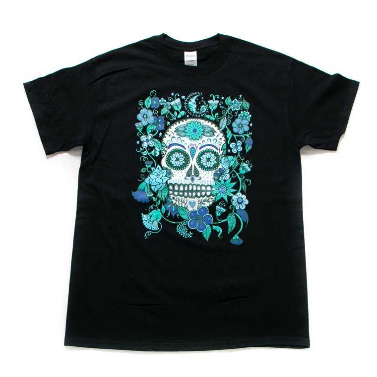 TESOROS メキシカンスカルTシャツ MEXICAN SKULL Tee ブラック