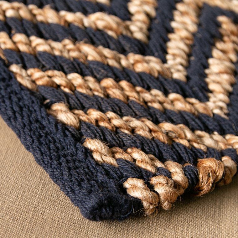 ヘンプコットン ヘリンボーンラグ Hemp Cotton Herringbone Rug 120cm