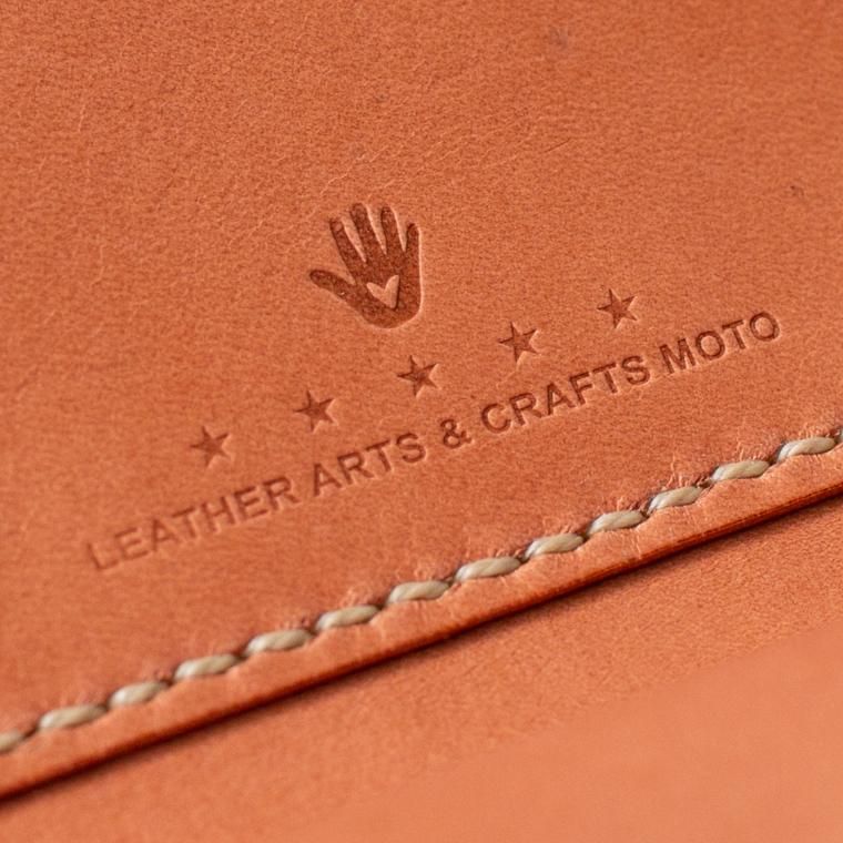 モト LEATHER & SILVER MOTO 3つ折り ミニウォレット W6R