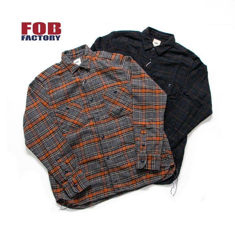 エフオービーファクトリー FOB factory F3437 ネルワークシャツ