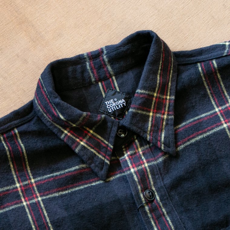 コロナ CORONA CS001 ネイビーワンポケットシャツ NAVY 1POCKET SHIRT