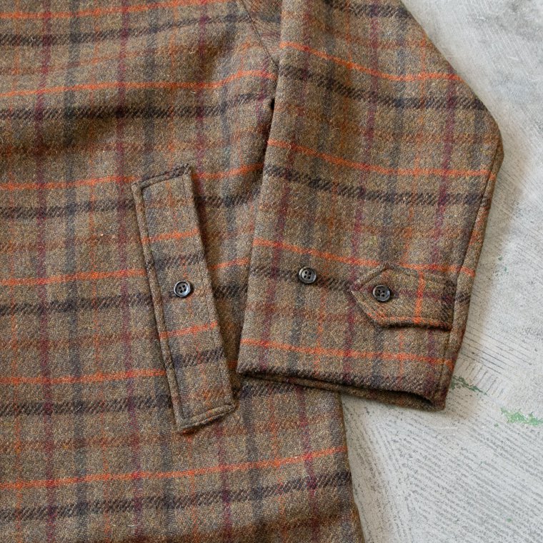 ワーカーズ WORKERS K&T H バルカラーコート Bal Collar Coat ハリスツイード Harris Tweed オリーブプレイド