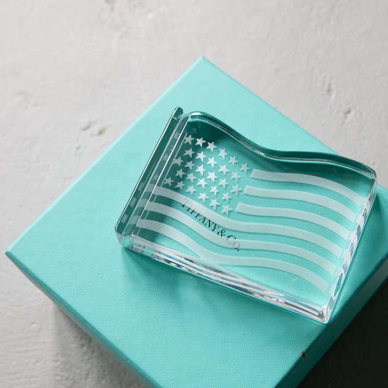 ティファニー TIFFANY & CO. ヴィンテージ ペーパーウェイト ティファニー TIFFANY & CO. ヴィンテージ ペーパーウェイト  クリスタル VINTAGE PAPER WEIGHT 星条旗PAPER WEIGHT 星条旗