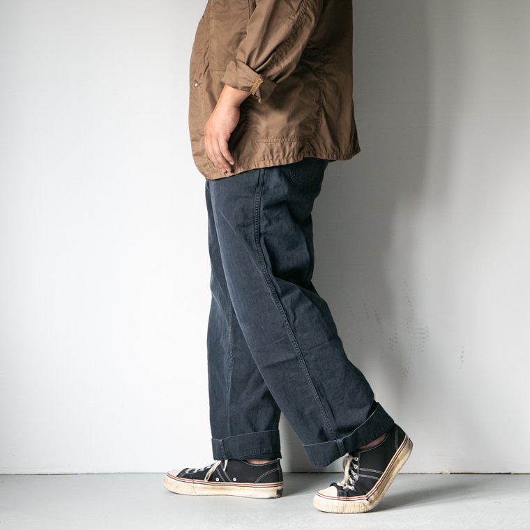 ウエアハウス WAREHOUSE Lot.1210 MILITARY HERRINGBONE UTILITY PANTS USED WASH ブラック