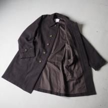 <img class='new_mark_img1' src='https://img.shop-pro.jp/img/new/icons14.gif' style='border:none;display:inline;margin:0px;padding:0px;width:auto;' />ワーカーズ WORKERS K&T H バルカラーコート Bal Collar Coat, ダークブラウンヘリンボーンツイード Dark Brown Herringbone Tweed